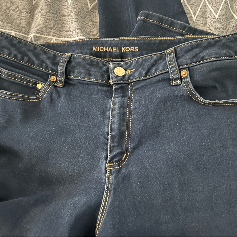 Michael Kors Blue Skinny Jeans with Tapered Leg